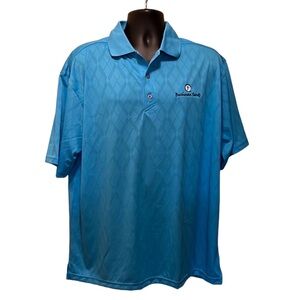Ahead Extreme ‘Bushman Sands’ Golf Polo Shirt~Turquoise Blue~XL